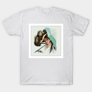 Girl with Umbrella - Vintage T-Shirt